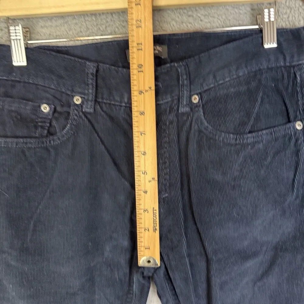 S Banana Republic Corduroy Pants Mens 32x32 Blue Straight Fit Dress Chino‎ Pima